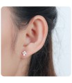 Stone Set Cross Shaped Stud Earrings STF-252
